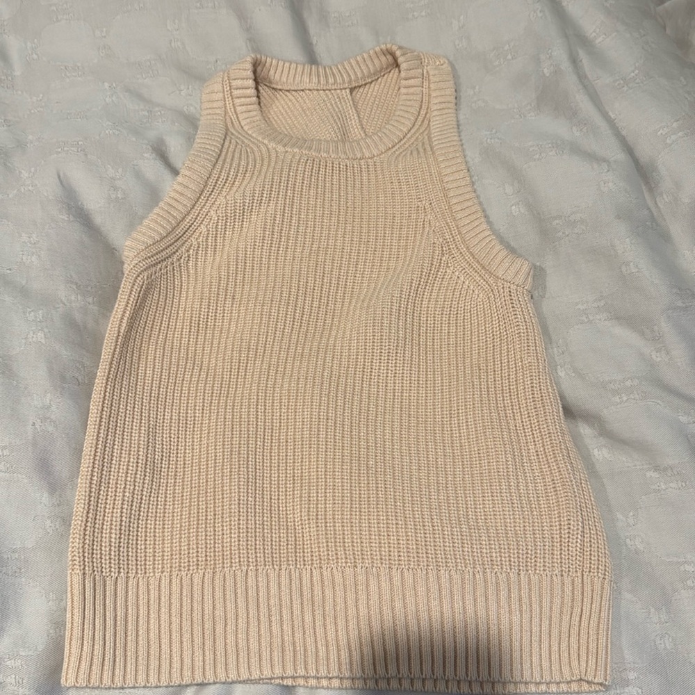 NWT: J Crew Women's Cotton blend cross back Sweater Tank M